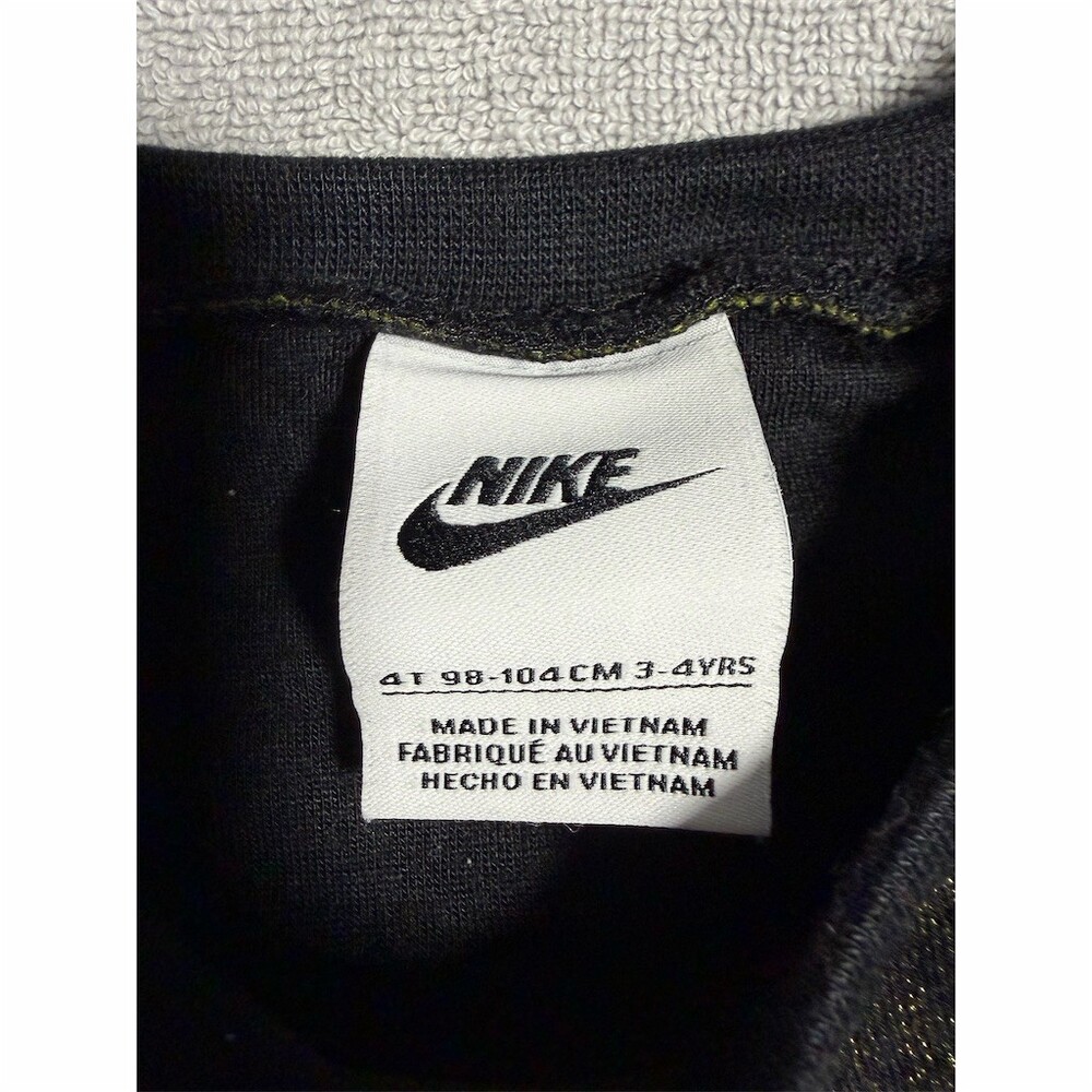 Nike Toddler Girls 2pc Fleece Sweat Set Sweatshirt Jogger Pants 4 Black - Picture 5 of 9
